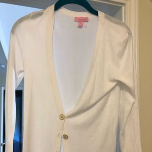 Lily Pulitzer white cardigan medium